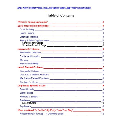 Free Report on How to Housetrain Your Dog and Puppy screen shot at Shareware Junction